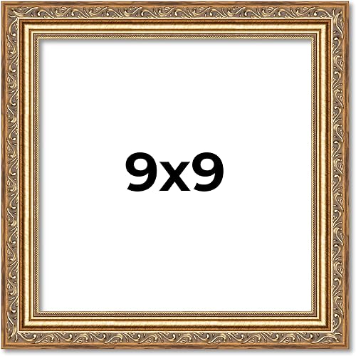 Vista 116 de Poster Palooza Marco de fotos de madera tradicional dorado antiguo de 6 x 18 pulgadas con plexiglás acrílico UV, respaldo de tablero de espuma