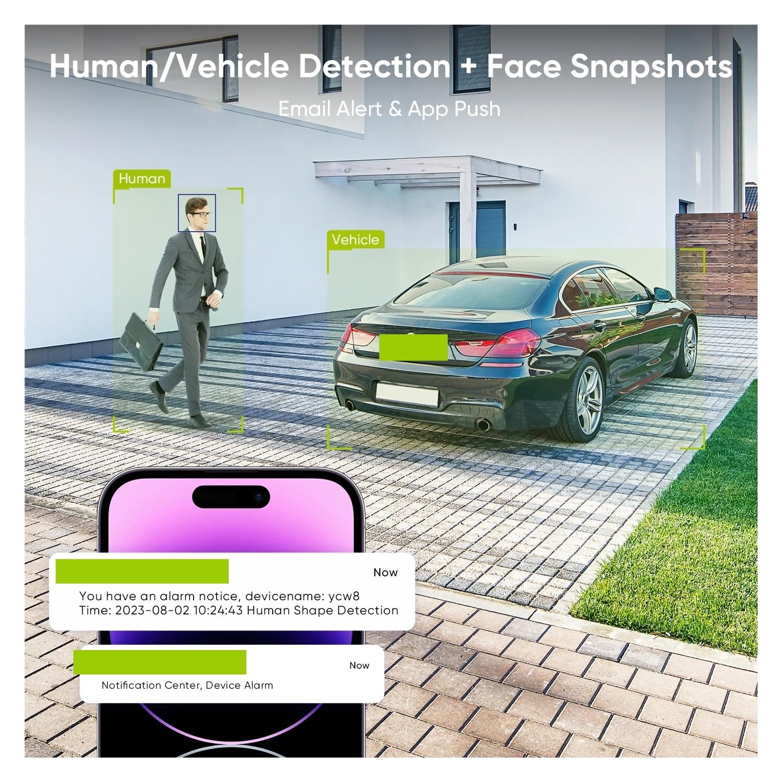 Kit de Surveillance IR-Cut étanche POE 8 canaux 8MP avec NVR(None,5MP 6Pcs Camera)