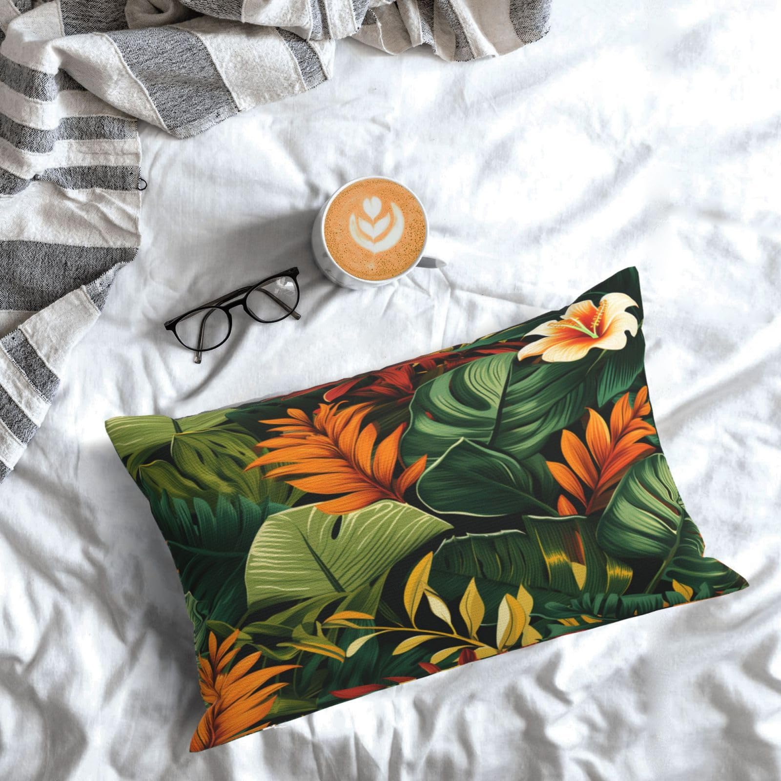 Outdoor Kissenbezüge 40x60cm 2er Set - Wasserfest Marine Blau Für Garten & Terrasse