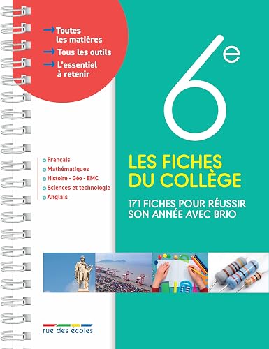 Les fiches du collège 6e: 171 fiches pour réussir son année avec brio