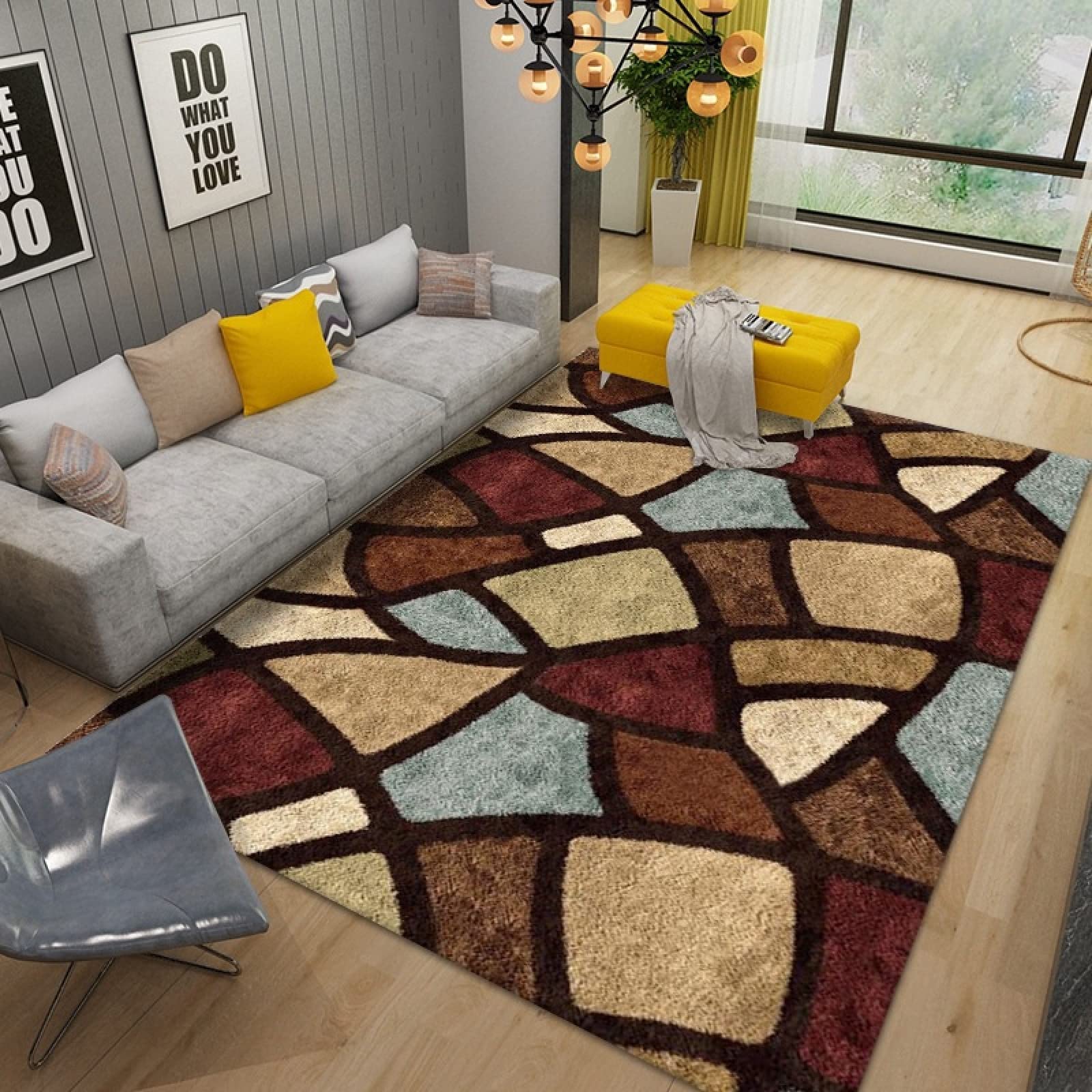 Tapis de chambre moderne et minimaliste pour sécuriser les enfants