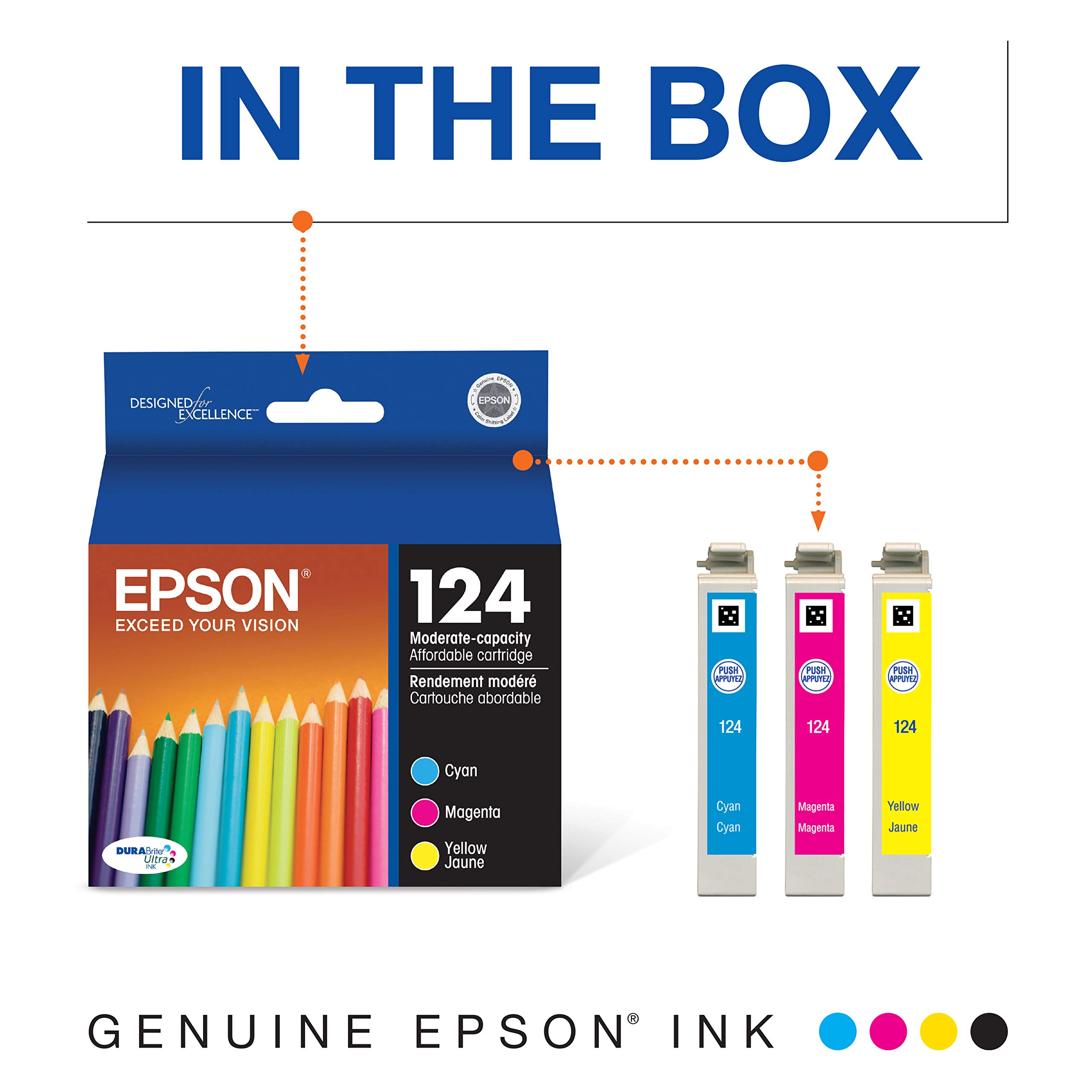 Amazon.com: Epson 124 DURABrite Ultra Ink Standard Capacity Color