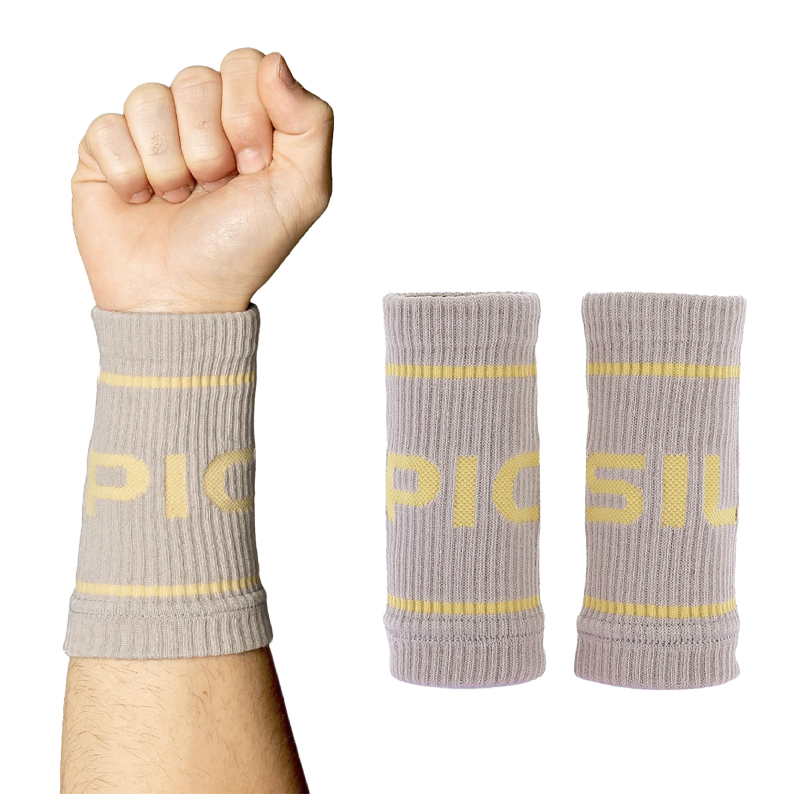 Muñequeras Deportivas de Algodón PICSIL Absorbentes Transpirables para Gimnasio Running Tenis