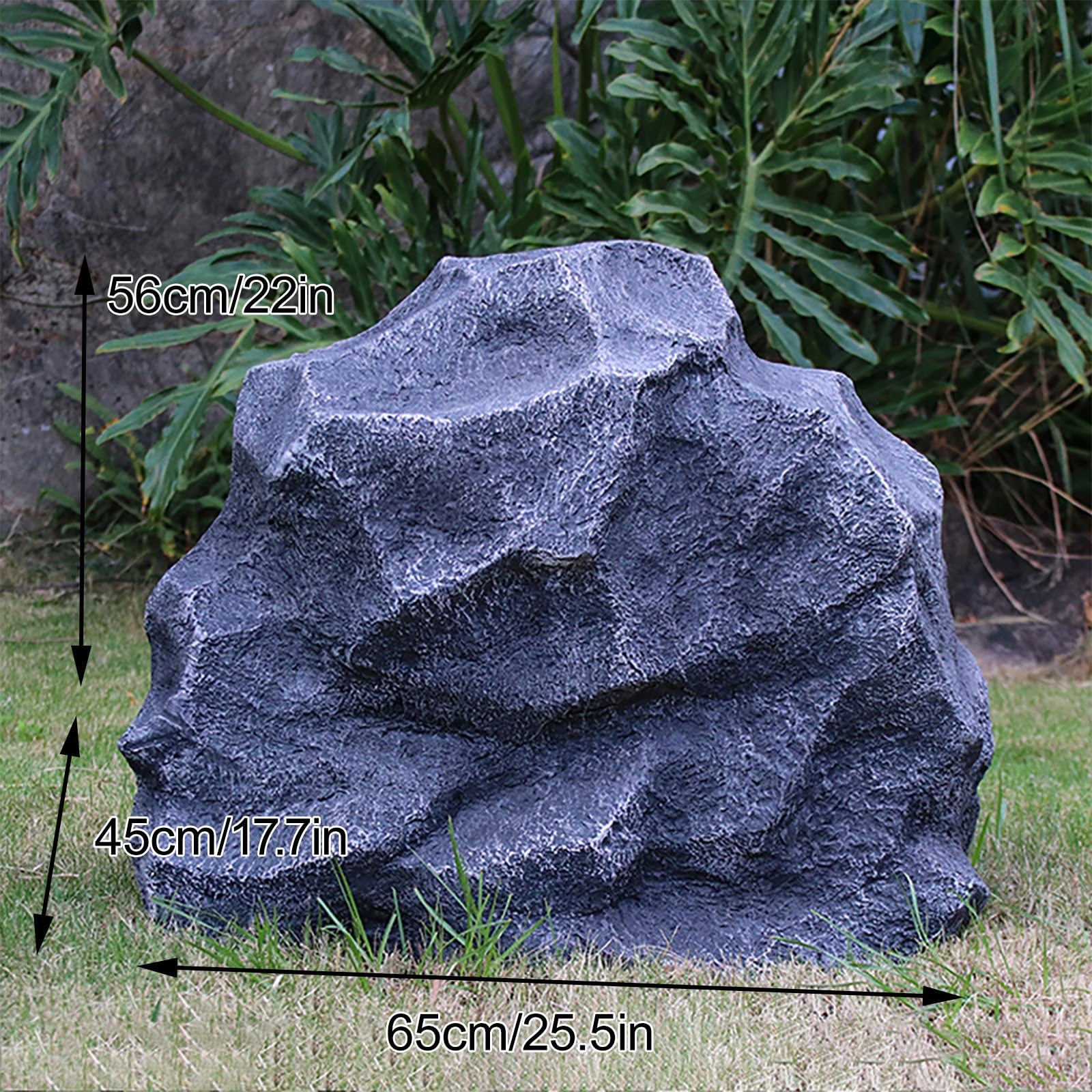 Cubierta Realista de Roca sintética, Roca Artificial de Fibra de Vidrio Resistente a la Intemperie for tuberías(65x45x56cm)