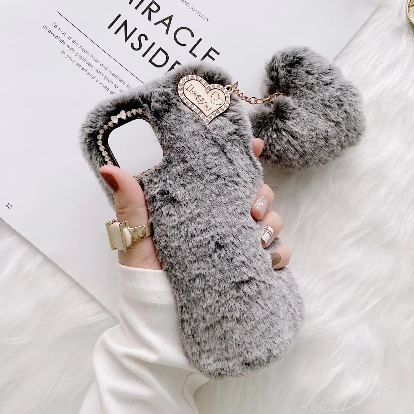 Amazon.com: Miagon Cute Fluffy Case for Xiaomi Redmi Note 12