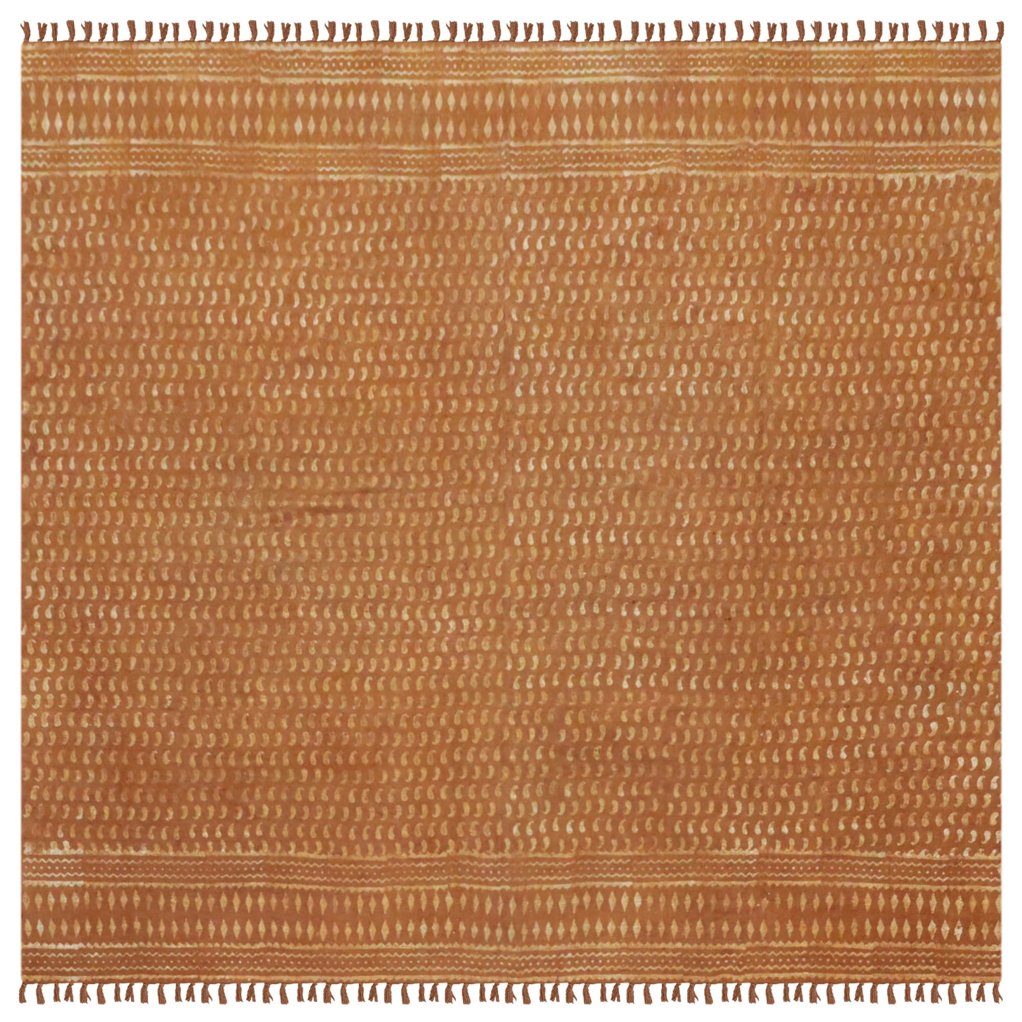Alfombra cuadrada bohemia de 4 pies lavable a mano para decoración de interiores