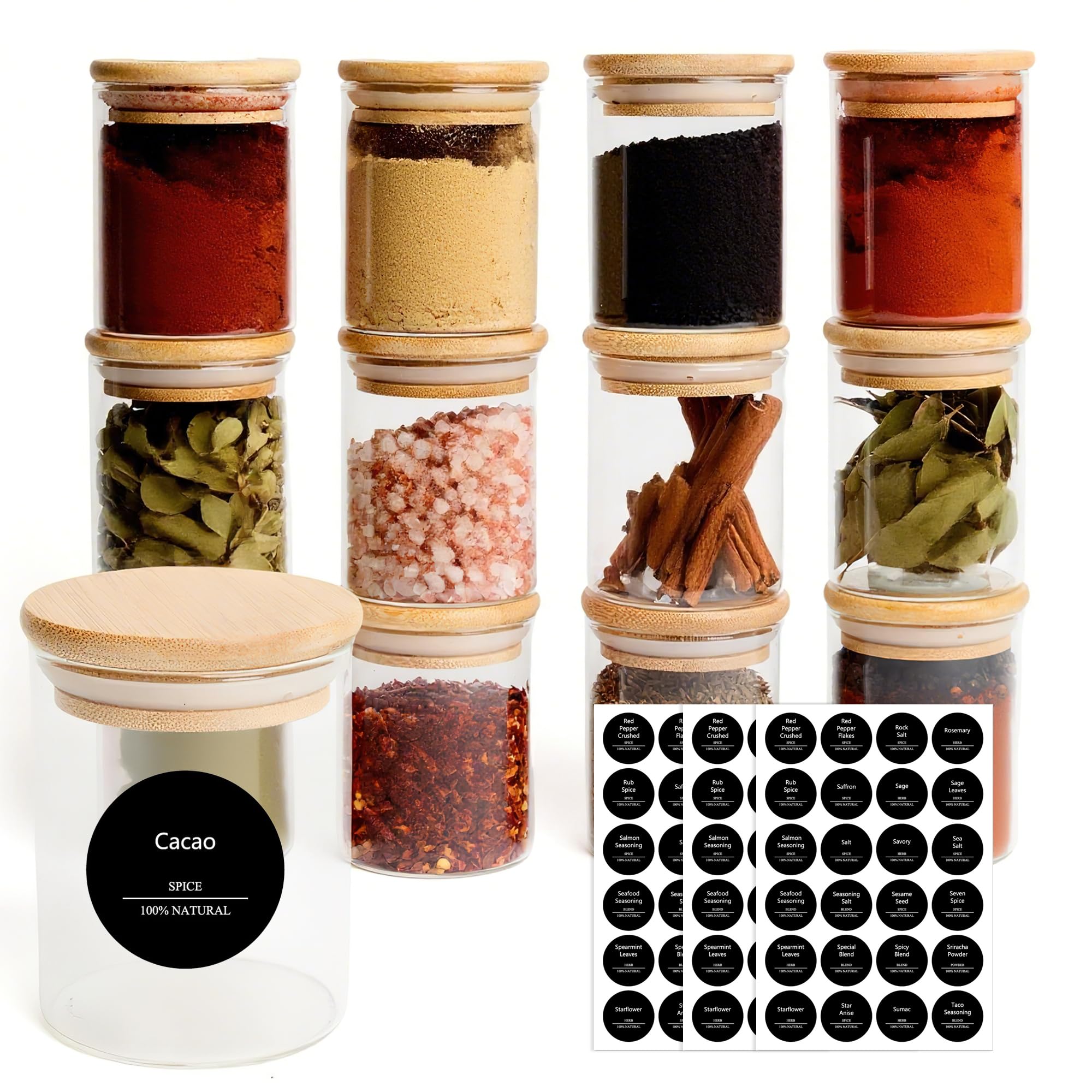 Pots à épices en verre hermétiques pour éliminer l'humidité et ranger votre cuisine