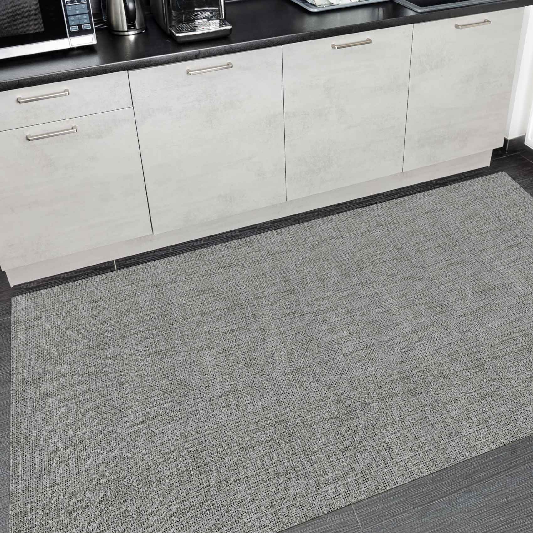 ANRO Läufer In-/Outdoor Teppich wasserfest Balkon Teppich auch für Balkon und Terasse Flur Bodenmatte wetterfest Grau Abwaschbar 400 x 100cm
