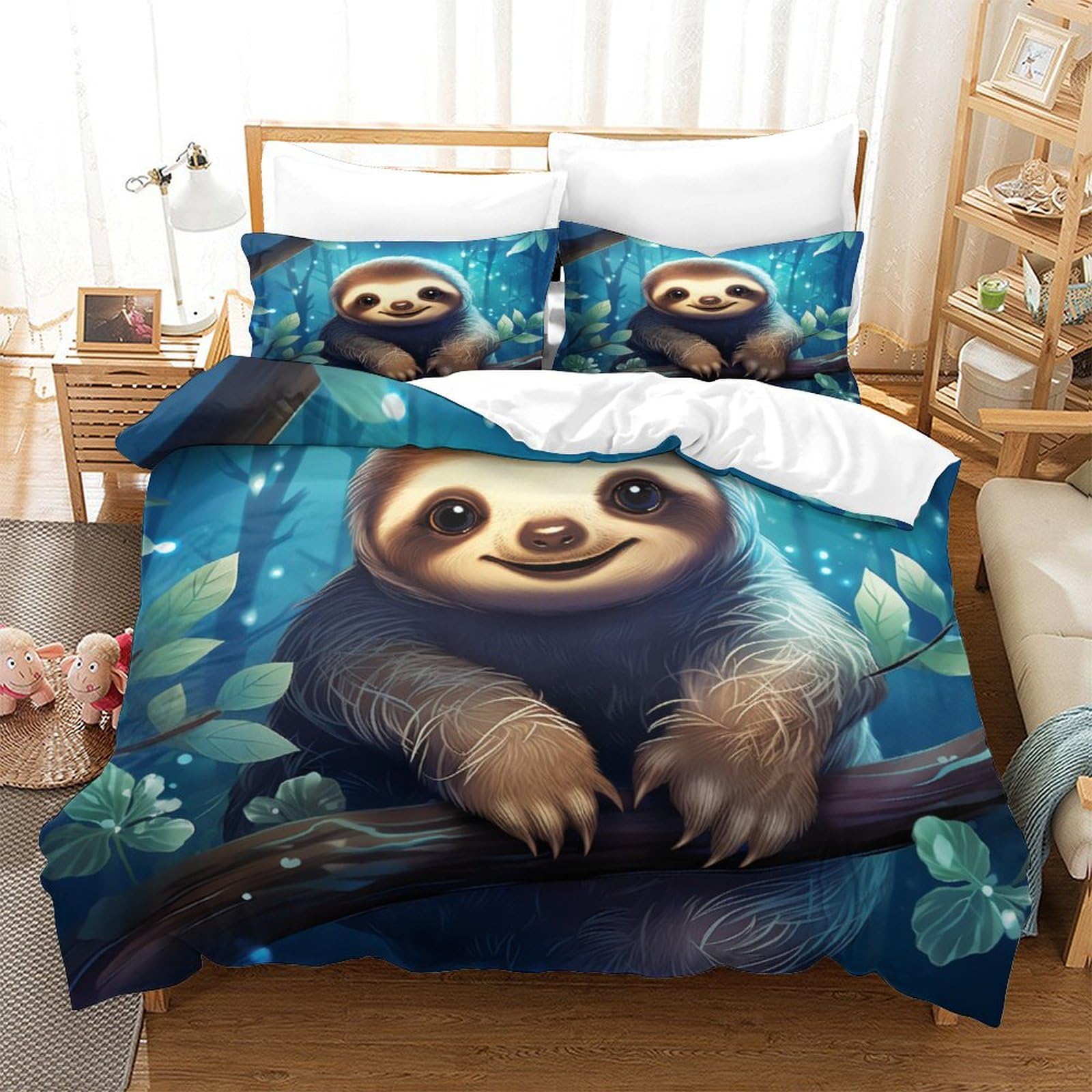 Housse de couette paresseux 260x220 hypoallergénique 3D