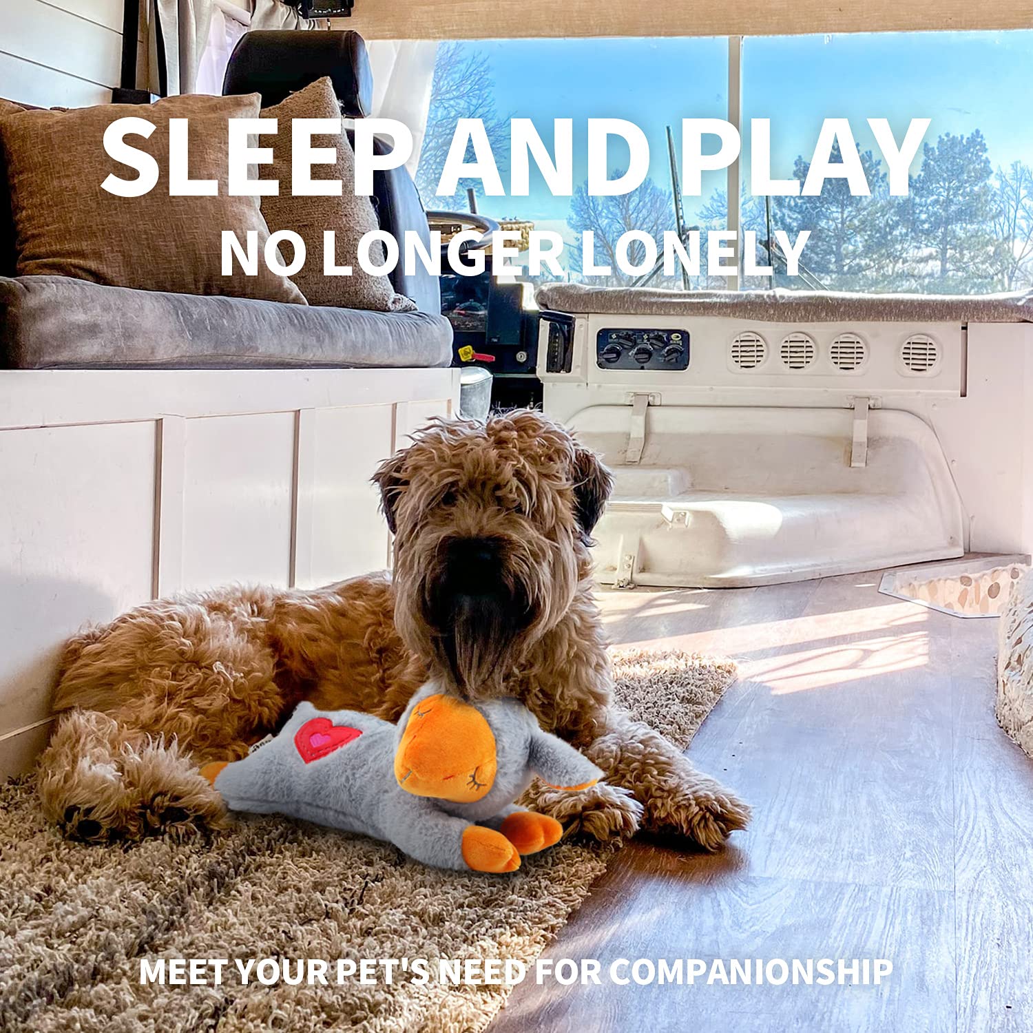 ALL for PAWS Little Buddy Heart Beat Sheep Puppy Toy with Heartbeat Dog Training Toy for Separation Anxiety Relief Behavioral aid for Pets (Grey Sheep US) - Image 2