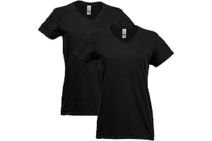 Gildan Women's Heavy Cotton V-Neck T-Shirt (2-Pack)
