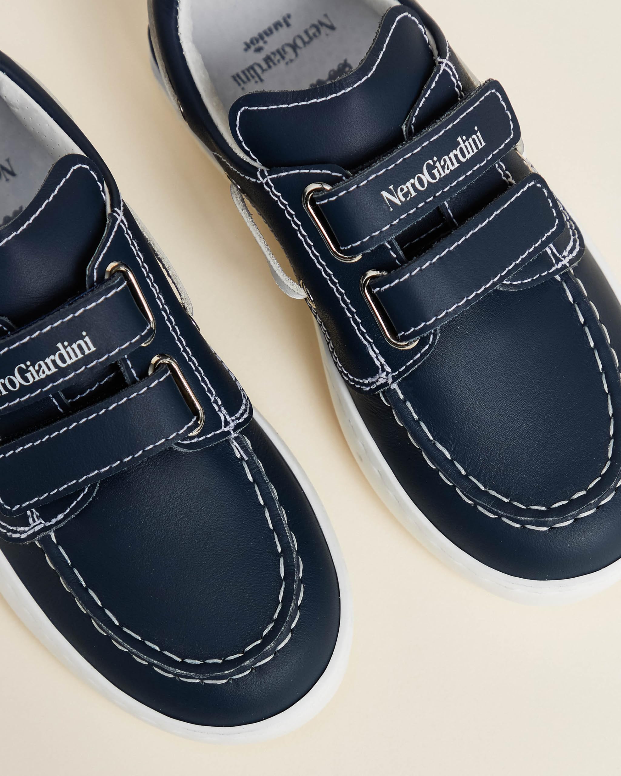 Nero Giardini E529171M Barca Junior da Bambino in Pelle