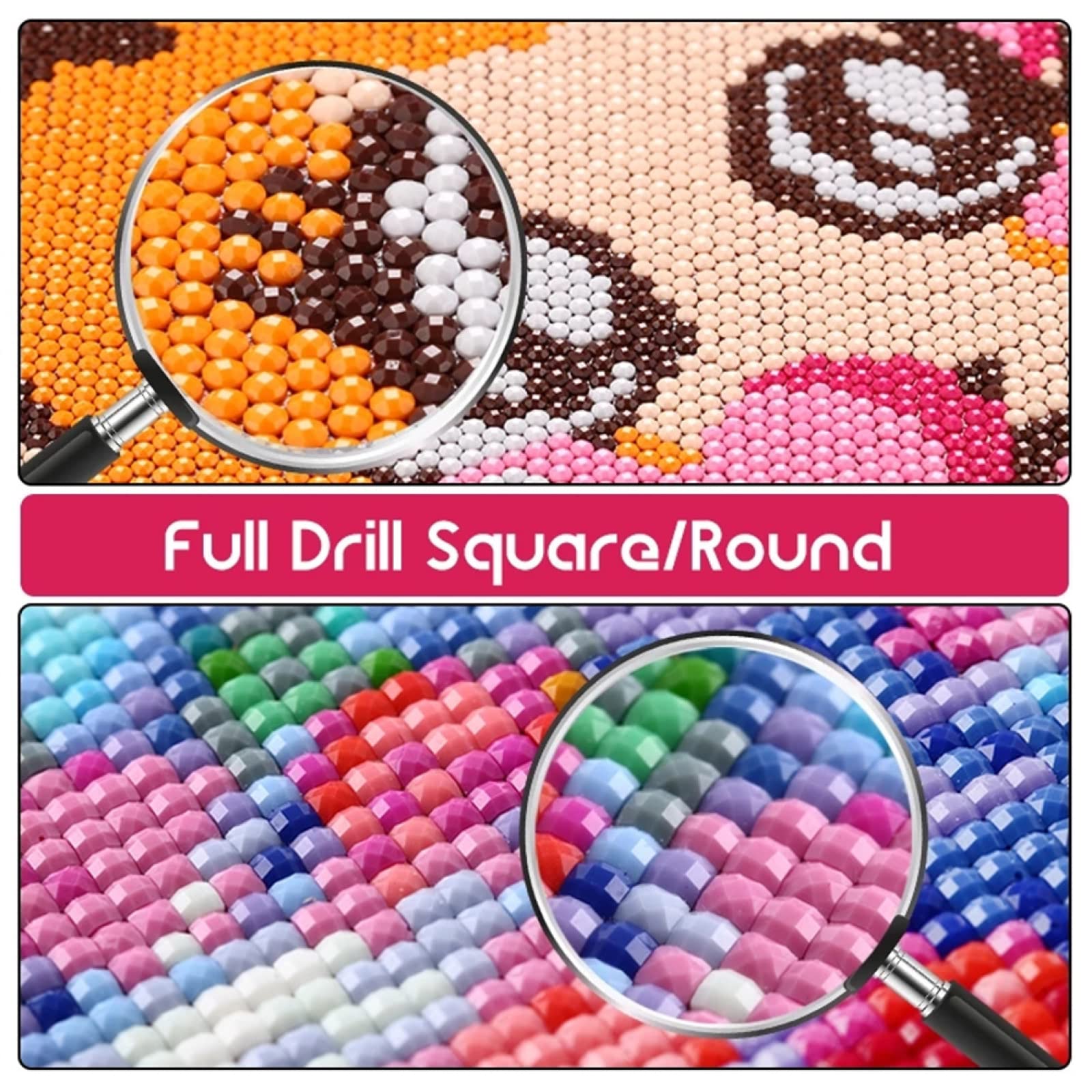5D Diamant Painting Set Full Kristall Strass Whippet isst Nudeln Diamond Painting für Kinder/Erwachsene,DIY Diamant Malerei Zubehör für Wand Dekoration und Geschenk Square Drill 60x80cm