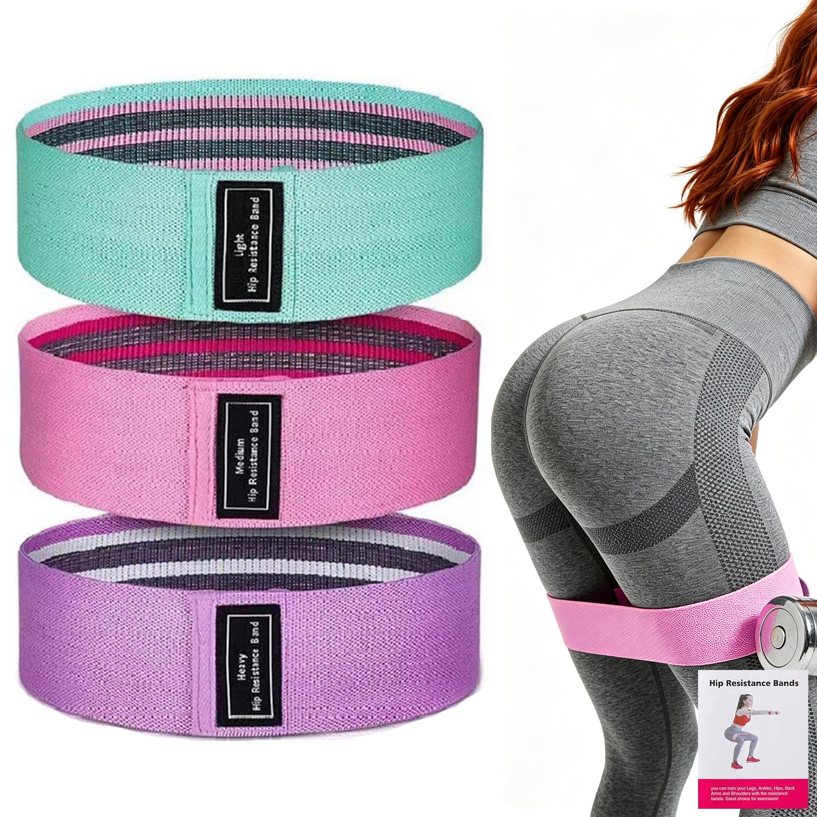 resistance bands for working out with exercise bands guid | 3 workout bands for women men fabric stretch bands for exercise resistance bands set yoga pilates legs hip thigh glute