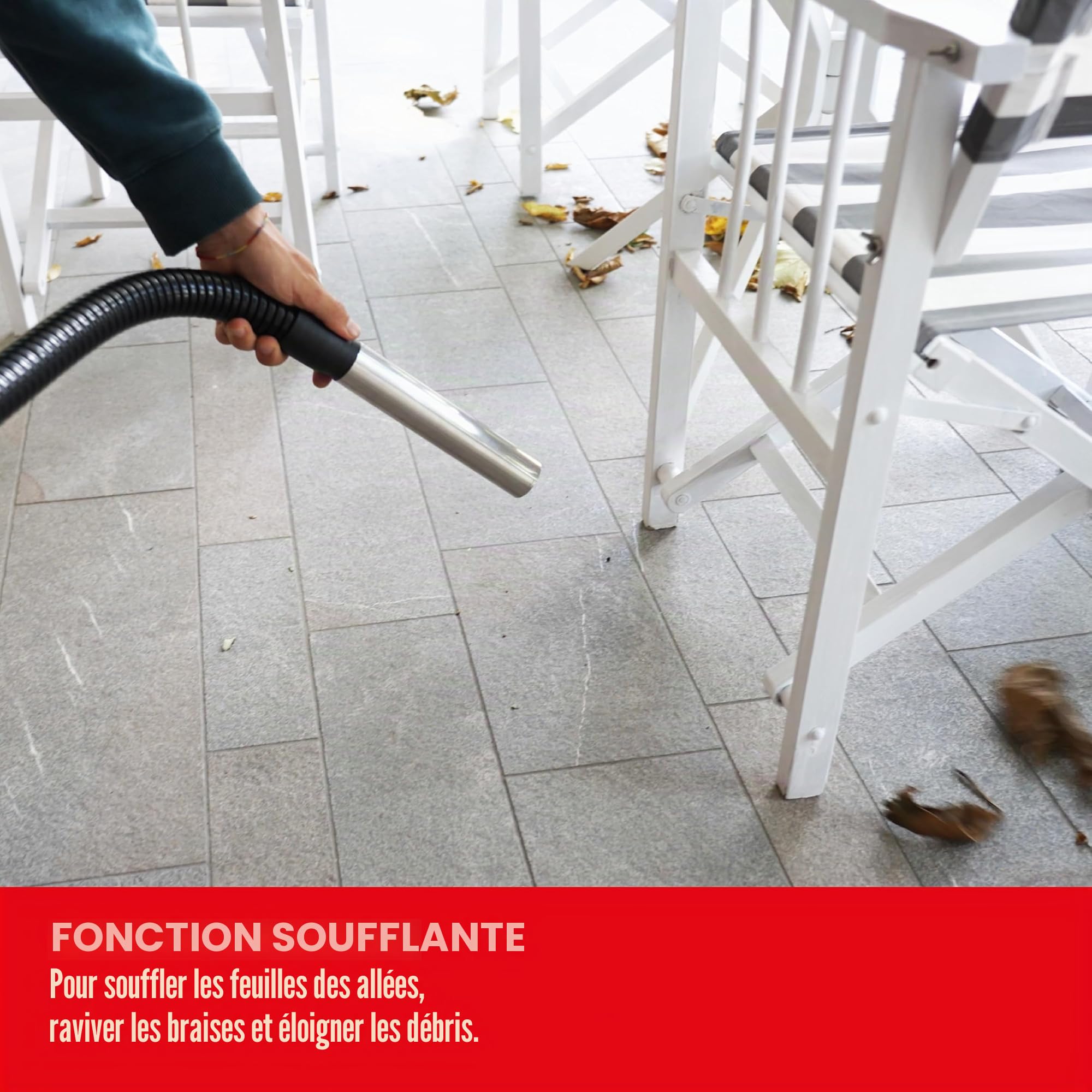 Lavor Aspirateur à cendres ASHLEY 112 avec fonction soufflante, filtre HEPA lavable et préfiltre à poussière fine