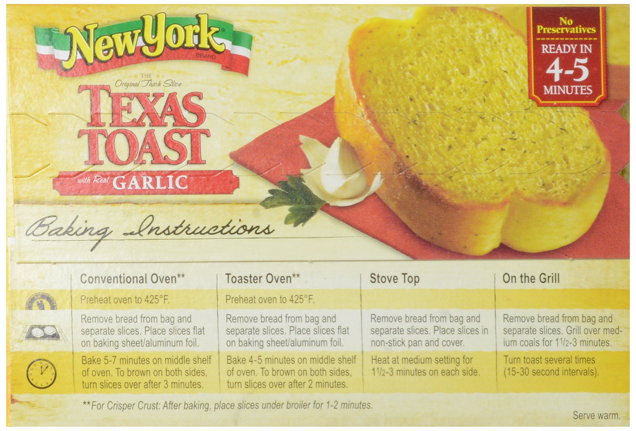 Marzetti Company New York Texas Garlic Toast 11 25 oz Frozen — view 7