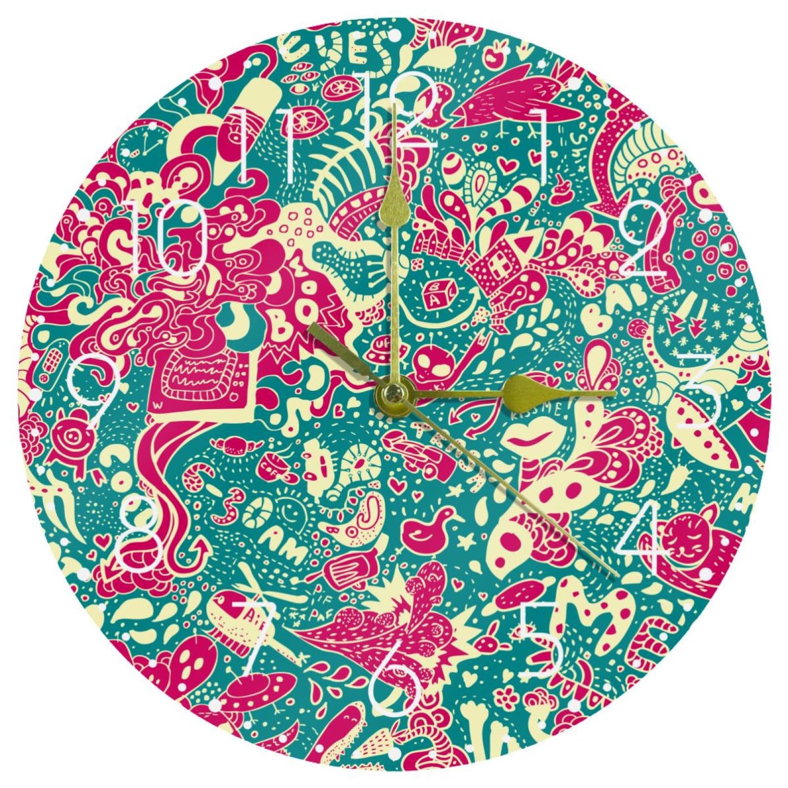 Horloge murale silencieuse sans tic-tac à pile pour un sommeil serein