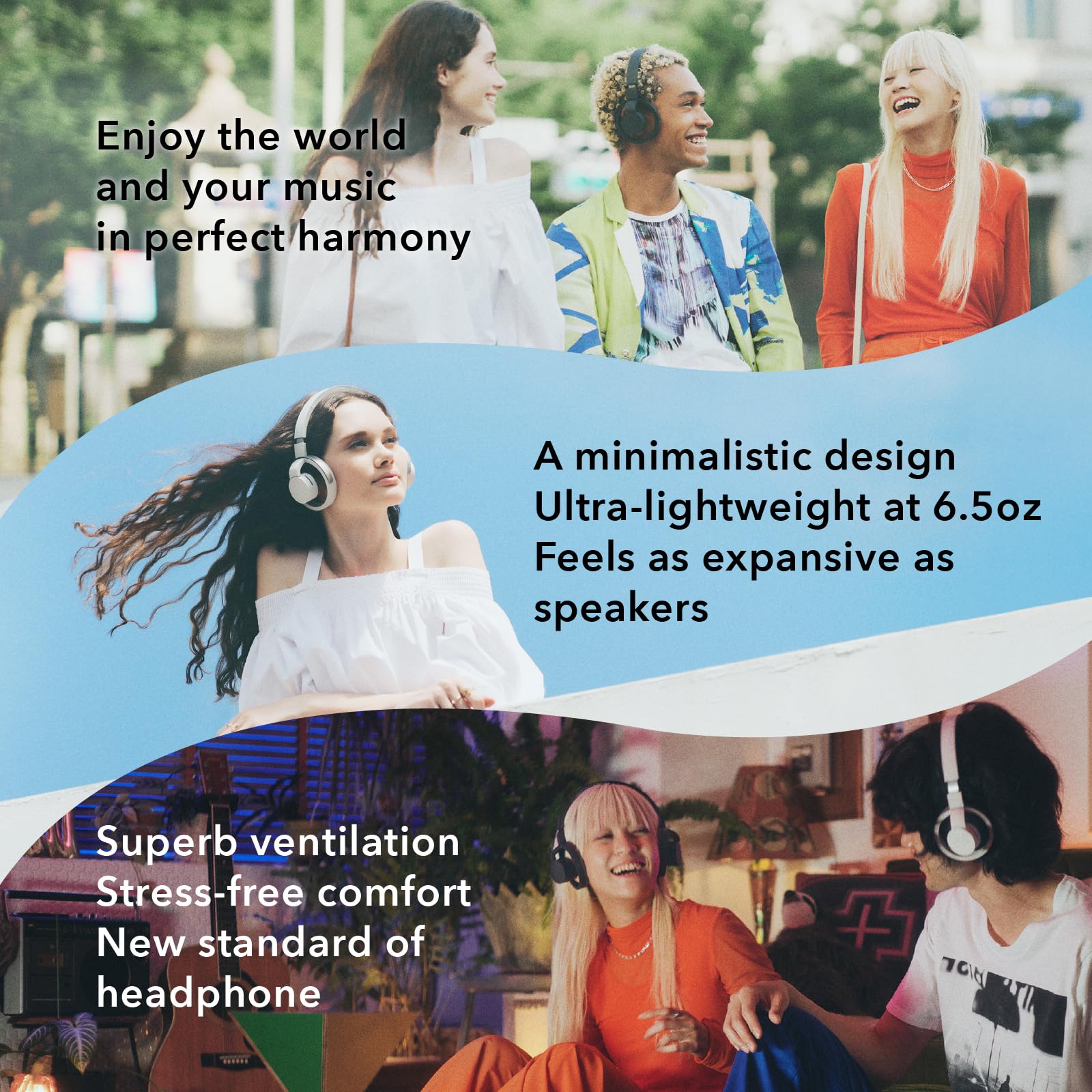 nwm ONE Wireless Open-Ear Headphones | Prevents Sound Leakage with PSZ Technology (Bone Conduction Alternative) | Bluetooth 5.3 | Multipoint | 20-Hour Battery Life with Microphone | Phantom Gray