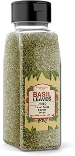 Unpretentious Sweet Basil Leaves Cut & Sifted 6.4 oz - Fresh Aroma & Flavor for Sauces Soups