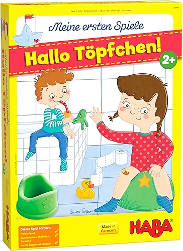 HABA 305485 My Very First Games I Need to Potty- Un juego de dados cooperativo para niños de 1 a 4 años a partir de 2 años. Instrucciones en inglés