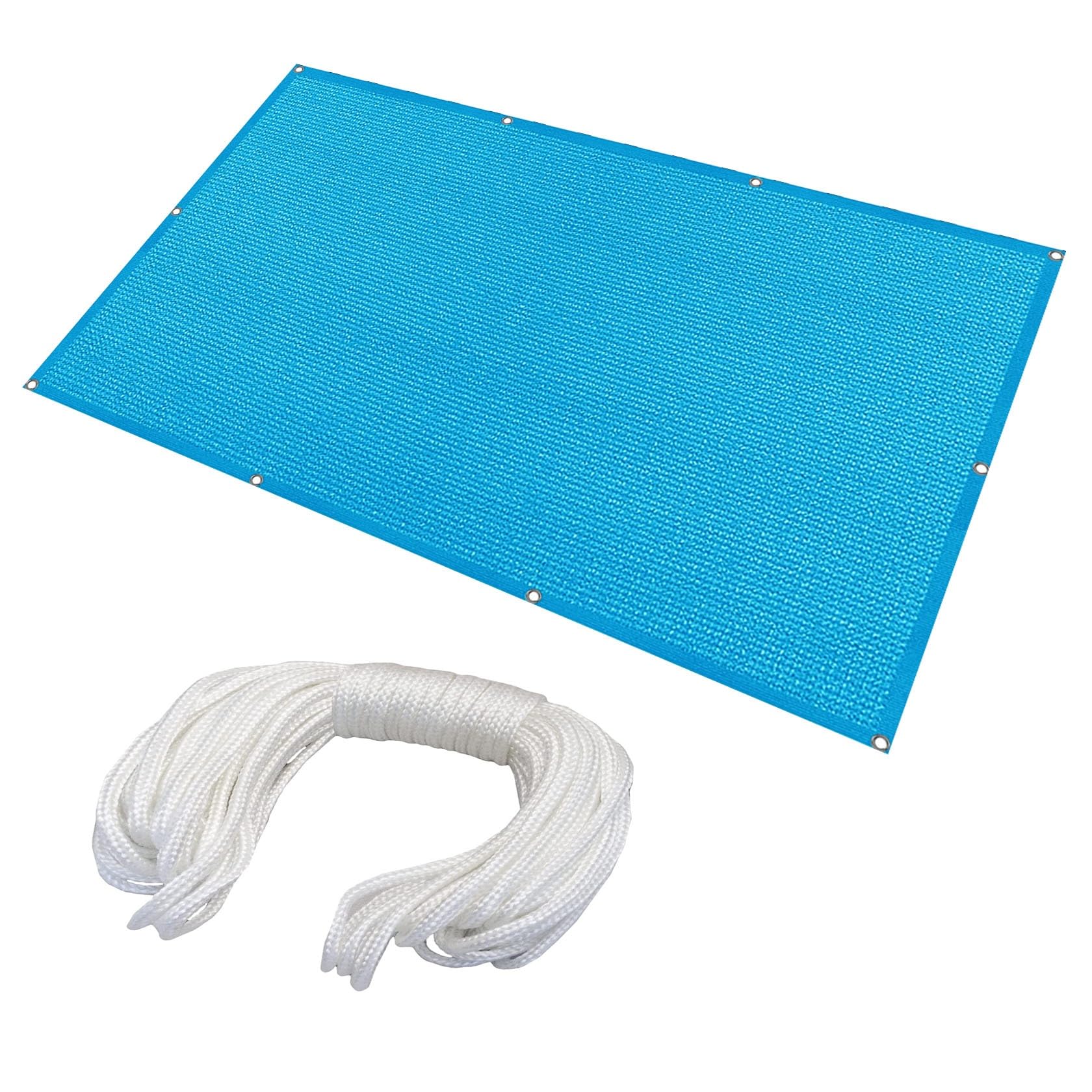 Voile d'ombrage bleu haute protection UV 95% pour grand jardin