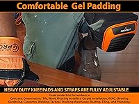 Vista 5 de CARIB GEAR PRO Rodilleras para Trabajo de Construcción, Rodilleras Antideslizantes de Servicio Pesado para Jardinería, Instalación de Pisos