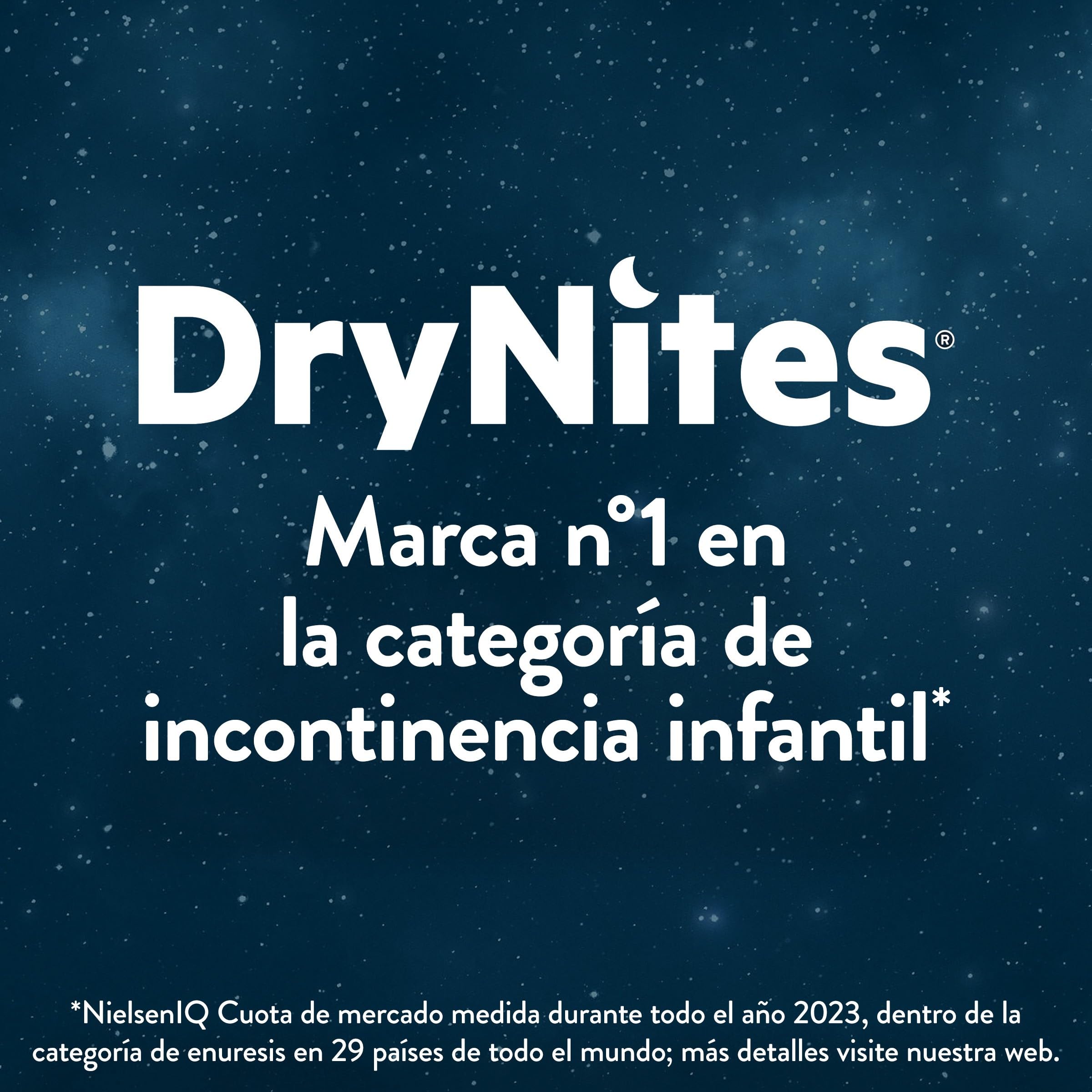 Huggies DryNites Calzoncillos absorbentes para niño 4-7 (17-30 kg), Clínicamente probado con 5 capas de protección nocturna, 16 pañales de noche