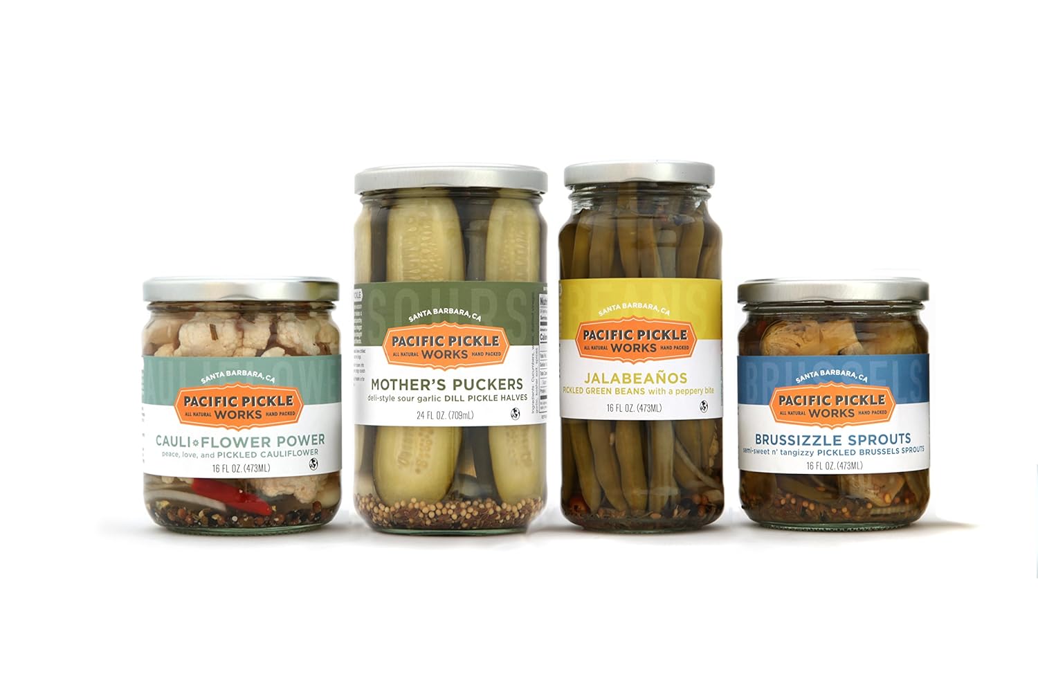 Picnic Pickles Gift Pack (4-pack) - variety of snackable pickles and pickled veggies