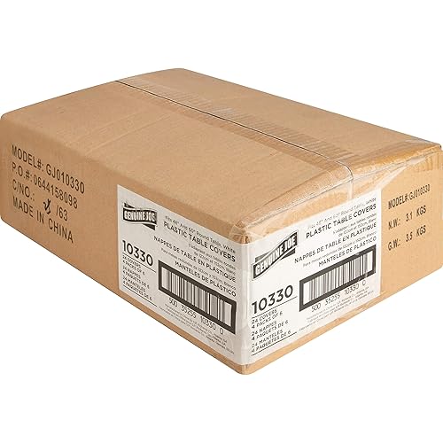 Miniatura 3 de Genuine Joe GJO10330 Mantel cobertor de plástico para mesa redonda, 24