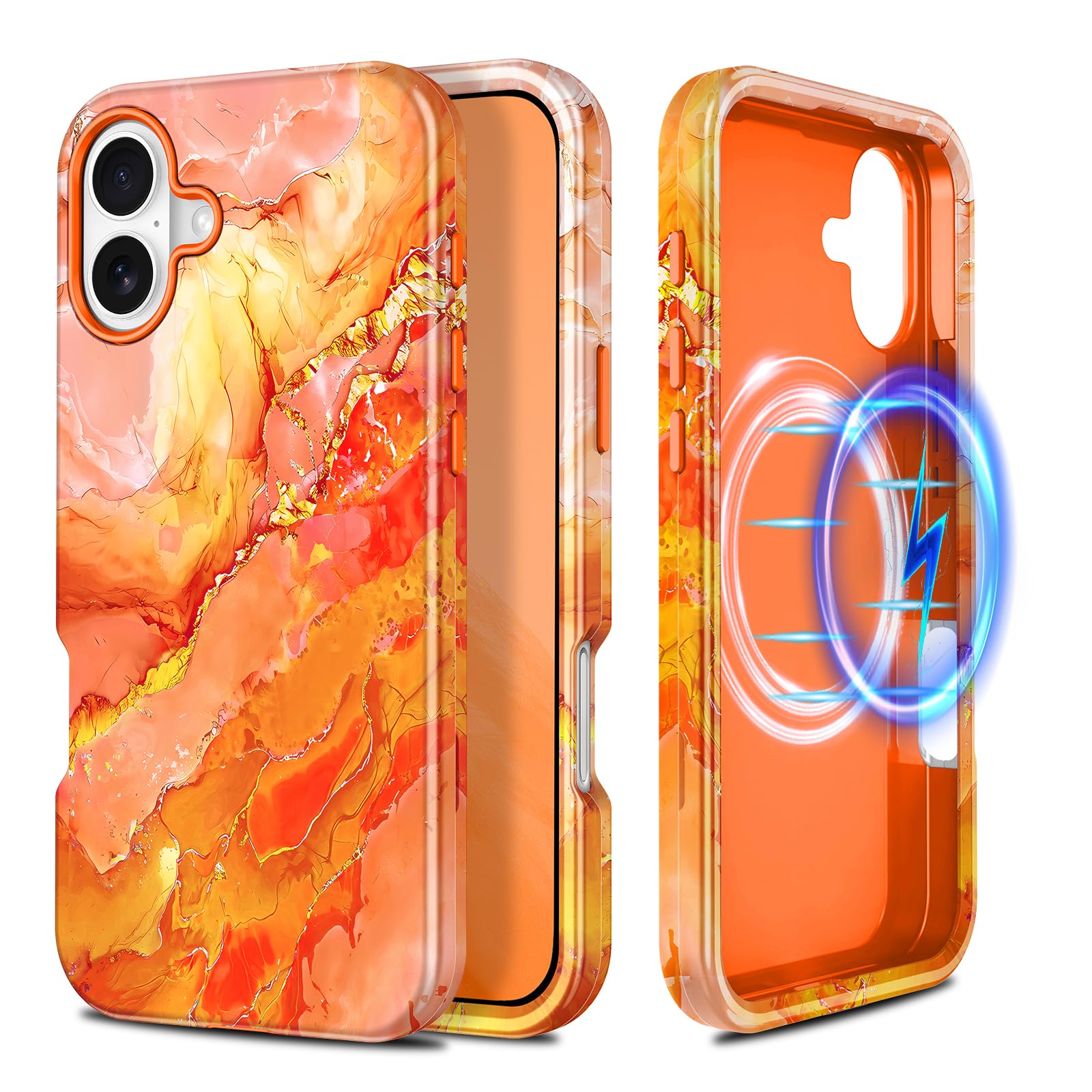 Coque iPhone 17 fine et robuste avec finition marbrée élégante - 8