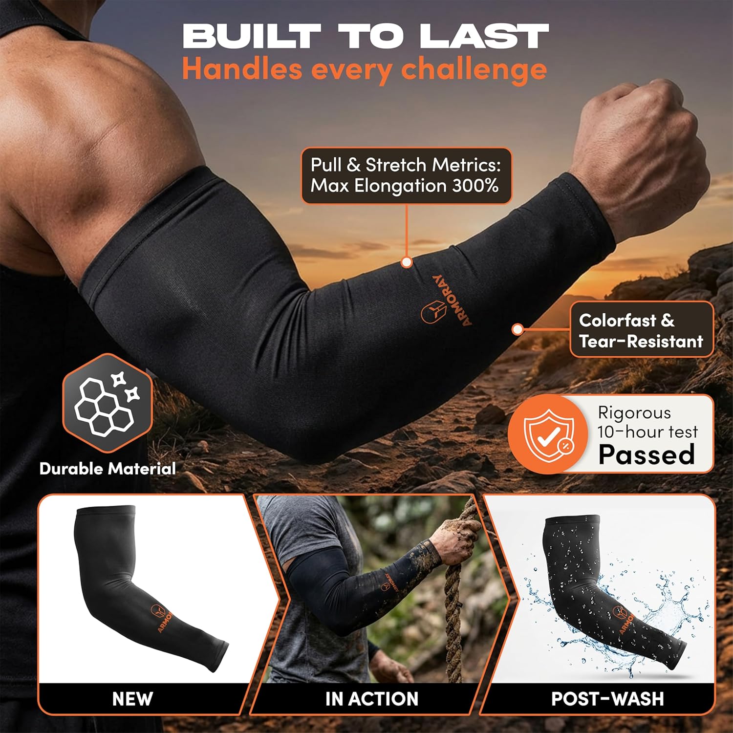 ARMORAY Arm Sleeves for Men - Tattoo Cover Up Sleeves - Arm Sleeves for Women - Sleeves to Cover Arms for Women & Men - Image 3