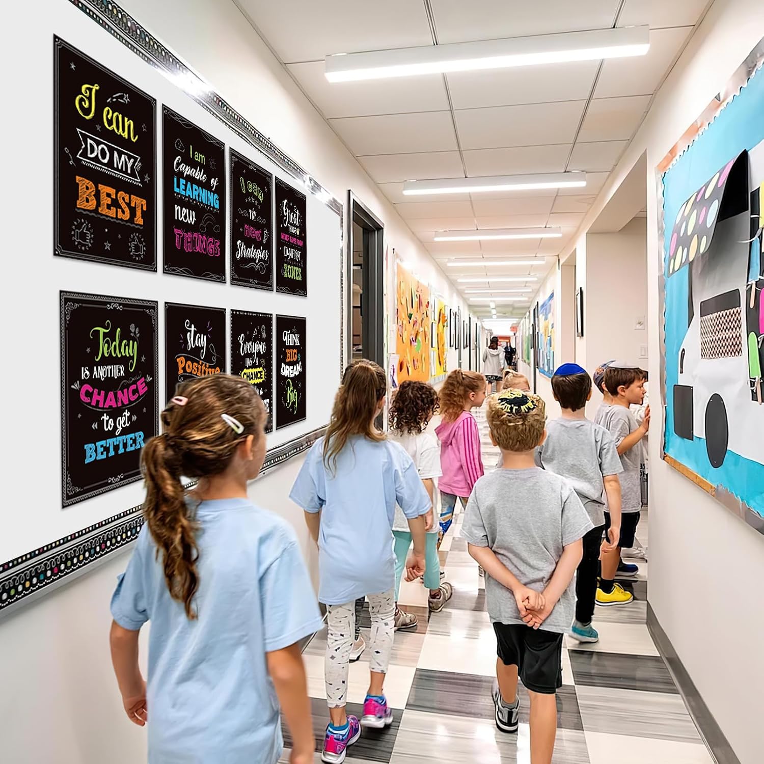 Bumkopl 21 Pcs Growth Mindset Posters for Classroom Decorations, Laminated