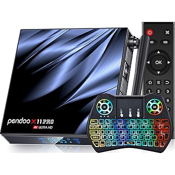 Amazon Com Pendoo Android Tv Box 10 0 4gb Ram 32gb Rom 2020 Newest X11 Pro Tv Box With Mini Wireless Keyboard Allwinner H616 Quad Core 64bit With Dual Wifi 5ghz 2 4ghz Bt 4 2 Usb 3 0 6k H 265