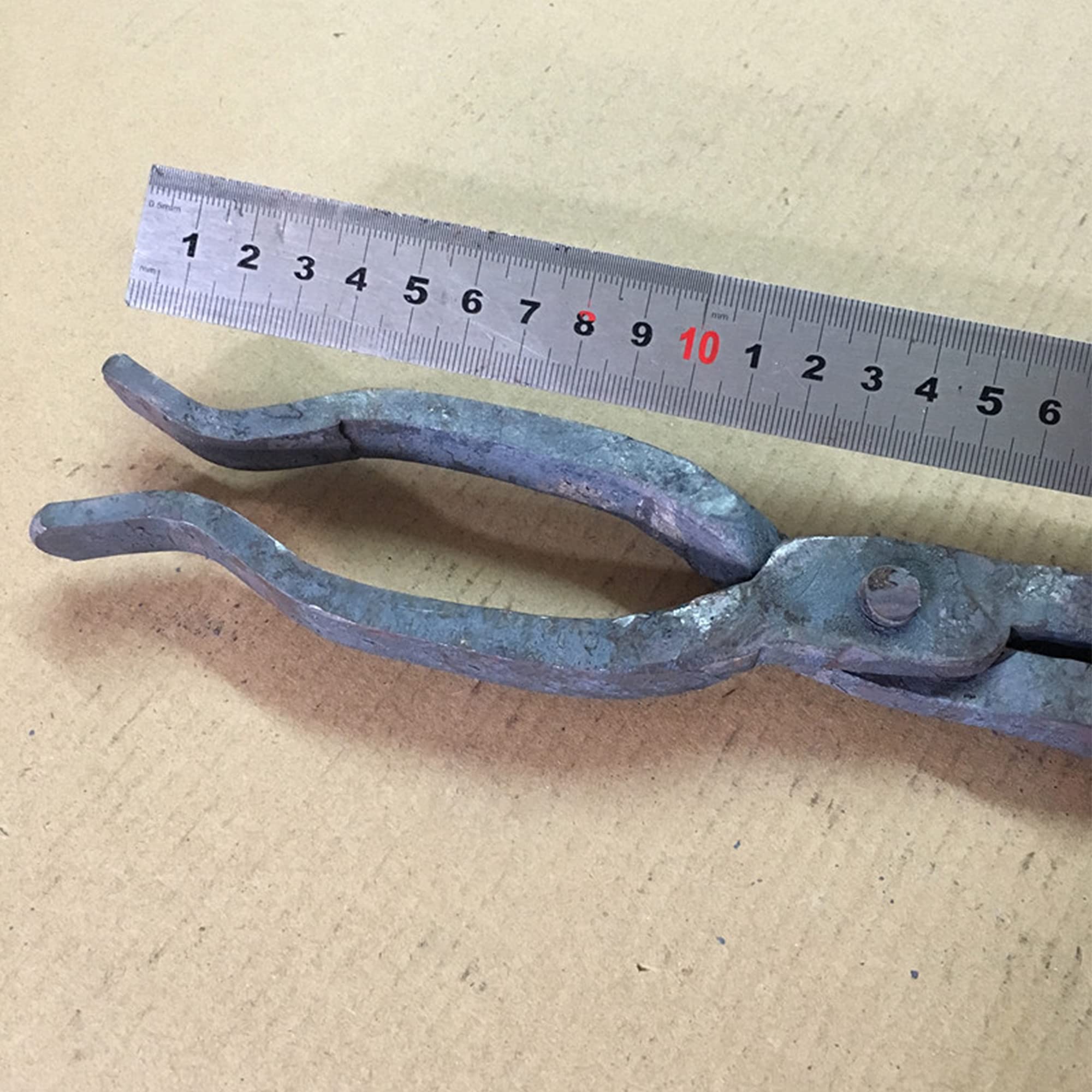Tenaza de forja Pinzas de herrero compensadas para la fabricación de cuchillos de yunque 500mm de longitud Tenaza de forja se puede calentar Herrero Ingeniero