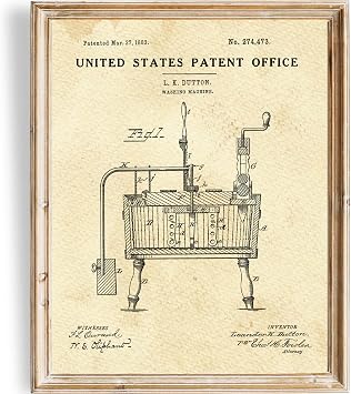 Unique Washing Machine Patent Print Wall Art | Unframed 8x10 | Aesthetic Laundry Room Decor | Modern Wall Print Featuring Patent Design | Perfect for Stylish Laundry Room Wall Art