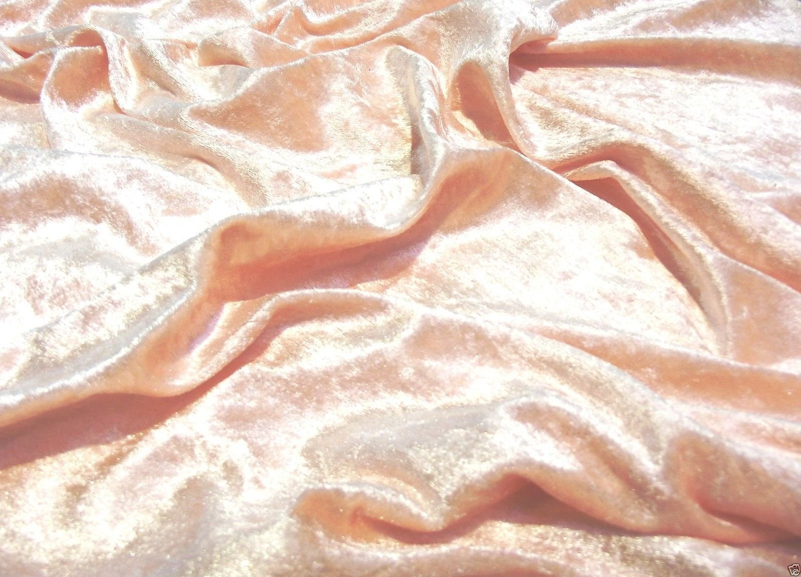 Pannesamt velours pêche tissu au mètre 1000x150 cm décoration événement