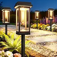 Solar Pathway Lights Outdoor, 8 Pack Upgraded Solar Garden Lights solar powered, solar lights outdoor waterproof IP65, 15 Hours Outdoor Solar Lights for Yard Patio Landscape Walkway Driveway Decor