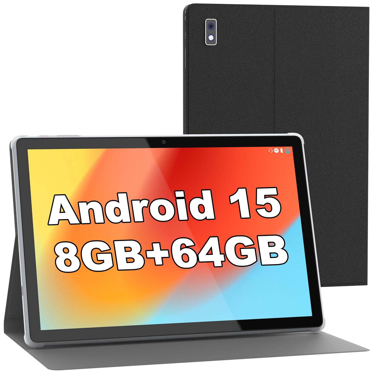 BYYBUO Android 13 Tablet, 10.1" Tablet with Case, 64Gb Rom Quad-Core Processor, 5000mAh Battery, 1280X800 Ips Fhd Touchscr...