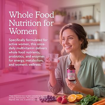 Garden of Life Vitamin Code Raw One for Women, Once Daily Women's Multivitamin - 75 Capsules, One a Day Vitamins Whole Food Iron, Probiotics for Digestive Health, Gluten Free Vegetarian