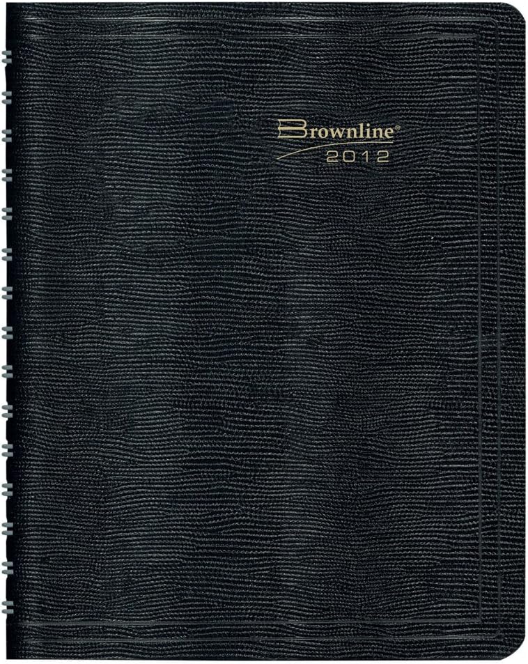 Brownline 2012 Monthly Planner, 14 Months (Dec-Jan), Twin-Wire, Black, 11 x 8.5-Inches (CB1262.BLK)