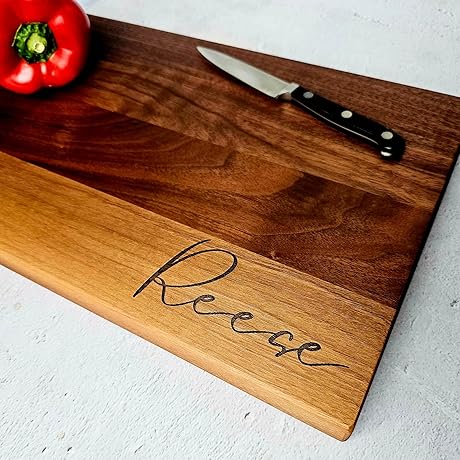 Personalized Engraved Wood Cutting Board: Handcrafted American Excellence