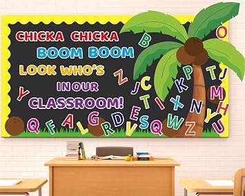 Chicka Boom Boom Bulletin Board Border Tree Letter Classroom Decoration Summer Cutouts for Wall Classroom Teachers Kindergarten Primary School Education Supplies
