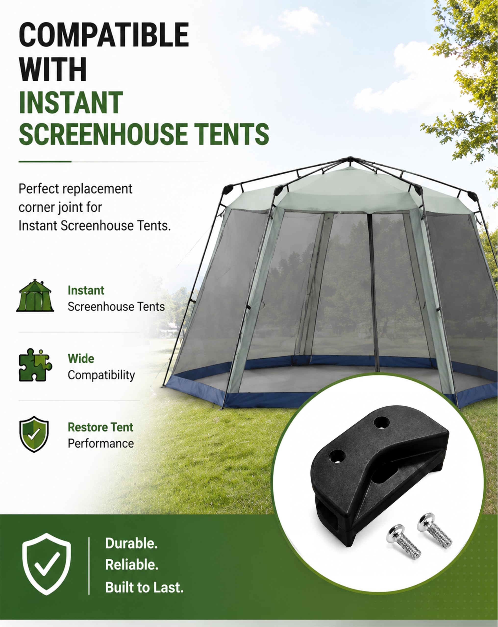 ST.ANNS'　Coleman Screen Canopy Joint Amazon.com: Tent Corner Connector Compatible with Coleman Instant