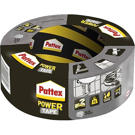 Ruban Adhésif Extra Fort Pattex Crocodile Power - Double Épaisseur, 10m | Pour Réparations Difficultes, Surfaces Rugueuses