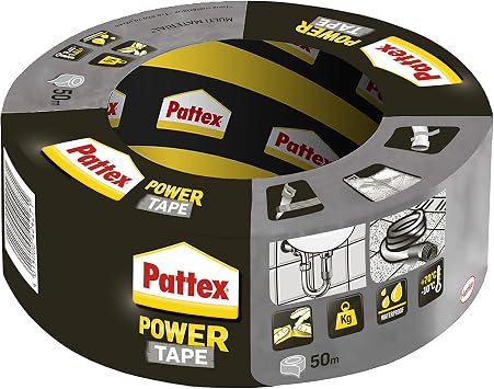 Pattex 1667263 "Power Tape" Adhesive Tape, Silver, 50 m