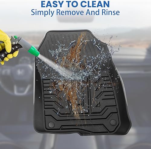 Miniatura 4 de Alfombrillas de coche compatibles con CRV 2017-2022, ajuste personalizado CR-V TPE negro, protección impermeable para todo tipo de clima, forros de