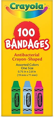 Miniatura 6 de Crayola Vendajes con forma de niños, 100 unidades | Ideal para cumpleaños, suministros de fiesta, calcomanías, relleno de calcetines o regalo de