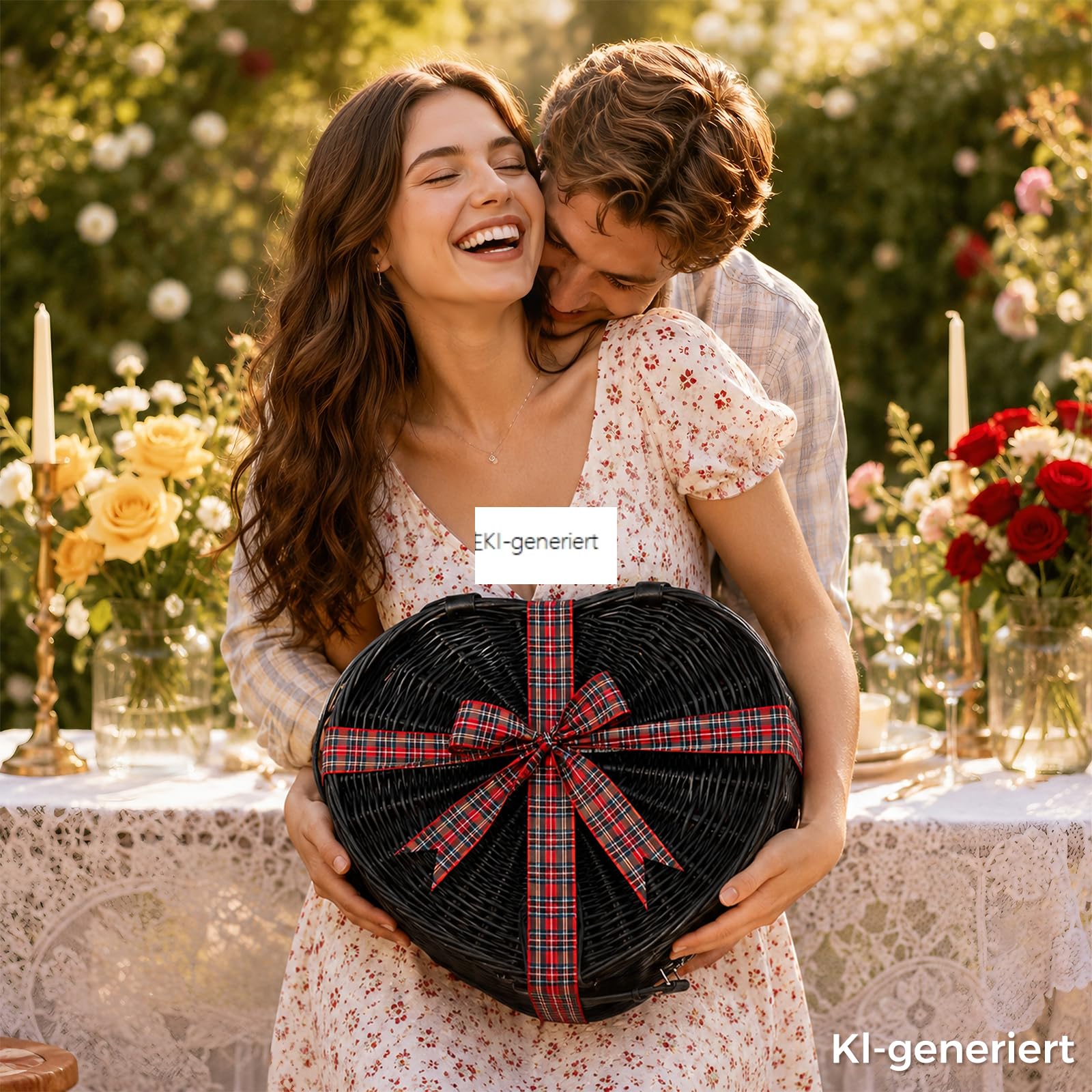 Set di cestino da picnic per 2 persone con apribottiglie, set di posate, per campeggio, spiaggia, escursionismo, barbecue e regali per famiglia/coppie, accessori