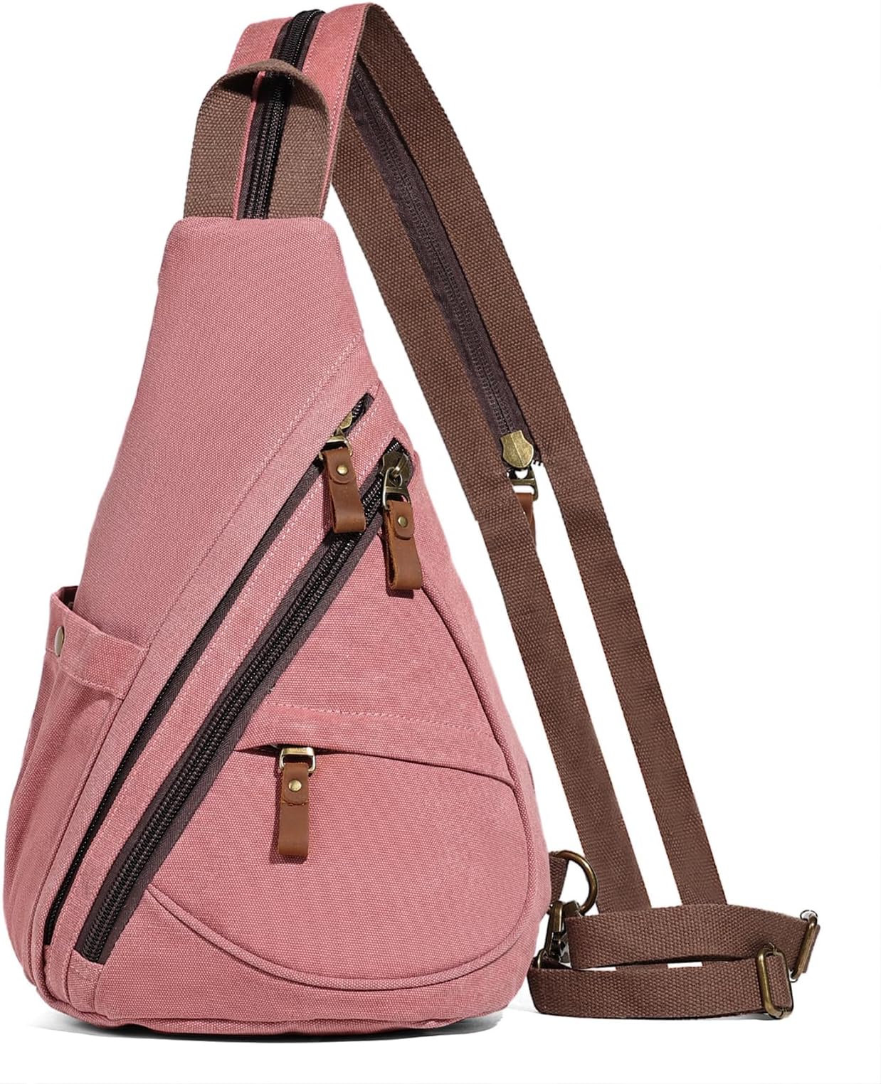 KL928 Canvas Sling Bag Rucksack Damen und Herren Schulterrucksack Umhngetasche Crossbag Verstellbarem Schultergurt Perfekt fr Outdoorsport, Wandern, Radfahren, Bergsteigen, Reisen