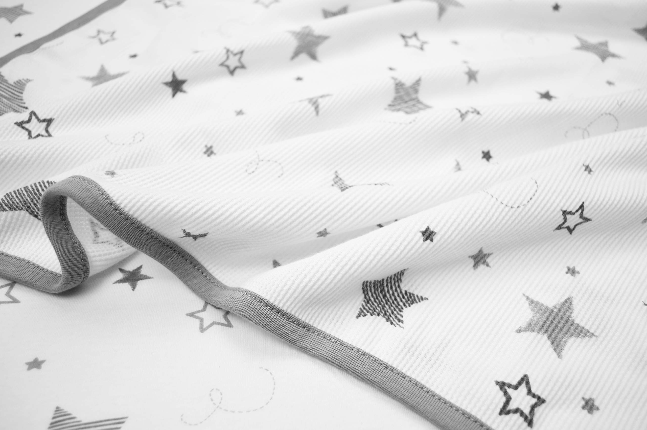 American Baby Company 30 x 40 Pulgadas, Suave 100% Algodón Natural, Manta térmica/Waffle, Super Estrellas, Suave y Transpirable, para niños y niñas